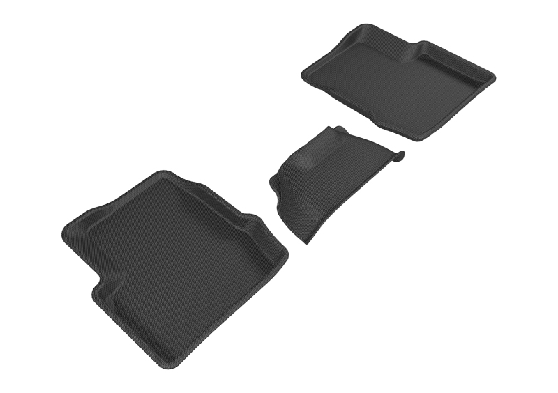 Fiat 500X Floor Mats - Rear - 3D MAXpider - Kagu - Black - `15-`19